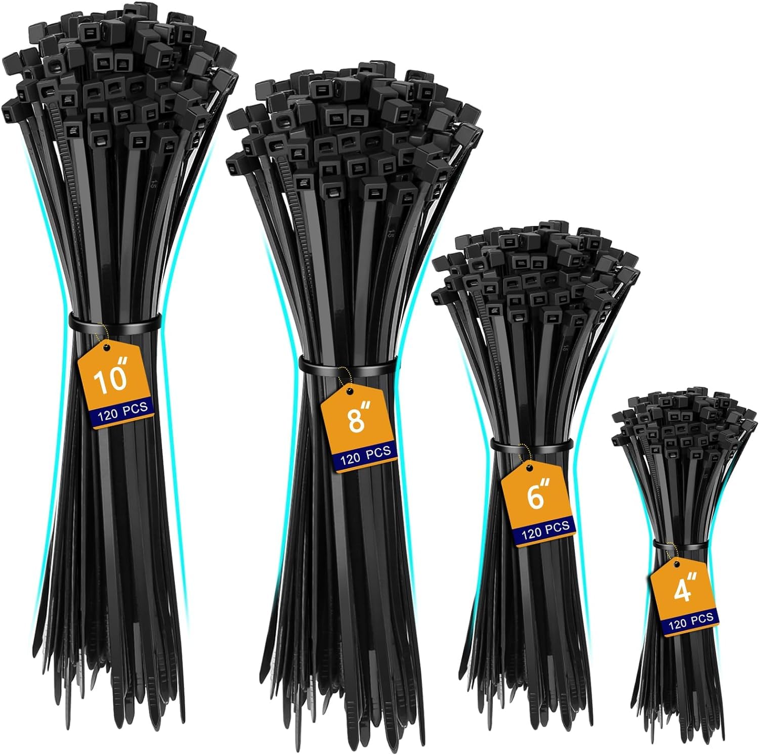 Amazon.com: Musment Cable Zip Ties,480 Pack Black Assorted Sizes